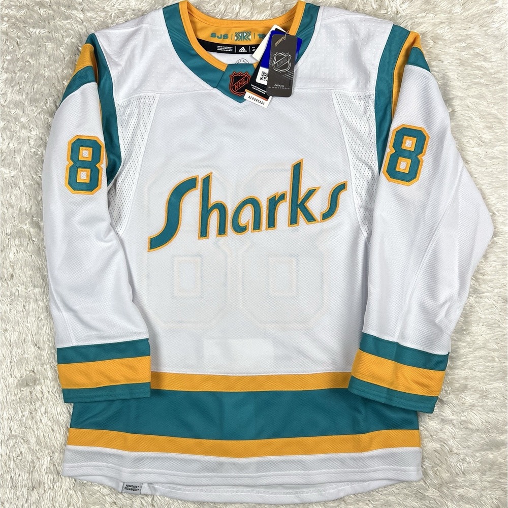 Adidas NHL San Jose Sharks "Brent Burns" Reverse Retro Jersey (H52337) Size 42 - Picture 1 of 10